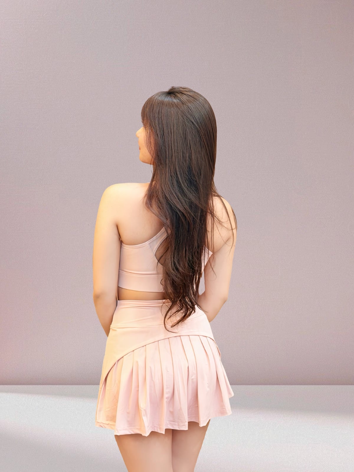 Zip Up Bra — Misty Rose